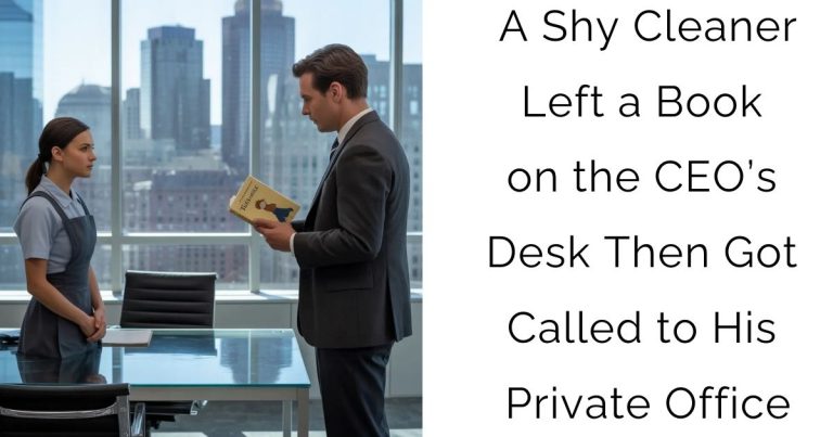 A Shy Cleaner Left a Book on the CEO’s Desk—Then Got Called to His Private Office