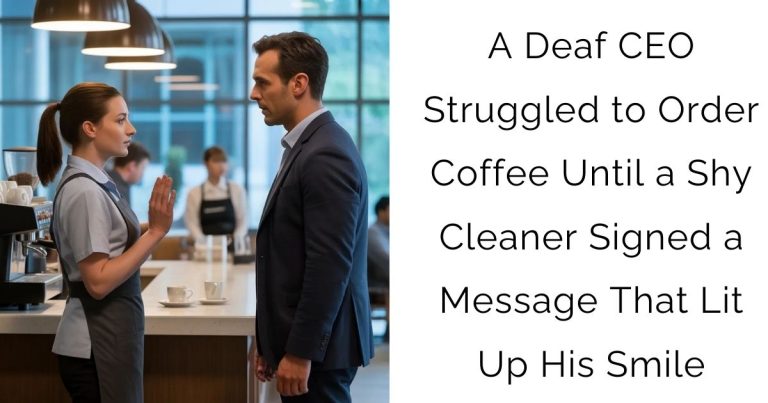 A Deaf CEO Struggled to Order Coffee — Until a Shy Cleaner Signed a Message That Lit Up His Smile