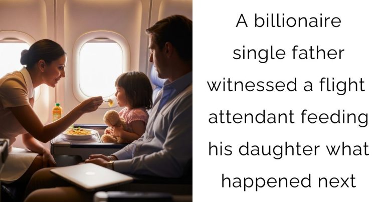 A billionaire single father witnessed a flight attendant feeding his daughter – what happened next