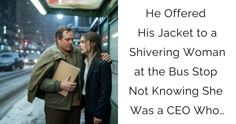 He Offered His Jacket to a Shivering Woman at the Bus Stop—Not Knowing She Was a CEO Who…