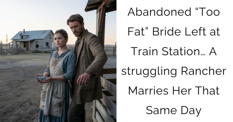 Abandoned “Too Fat” Bride Left at Train Station… A struggling Rancher Marries Her That Same Day