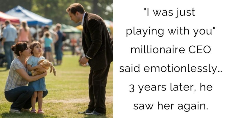 “I was just playing with you” millionaire CEO said emotionlessly… 3 years later, he saw her again.