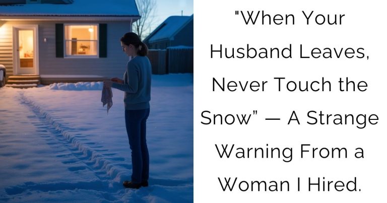 “When Your Husband Leaves, Never Touch the Snow” — A Strange Warning From a Woman I Hired.