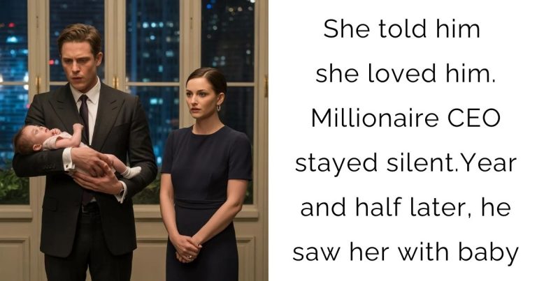 She told him she loved him. Millionaire CEO stayed silent.Year and half later, he saw her—with baby