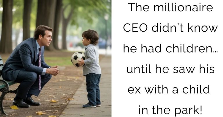 The millionaire CEO didn’t know he had children… until he saw his ex with a child in the park!