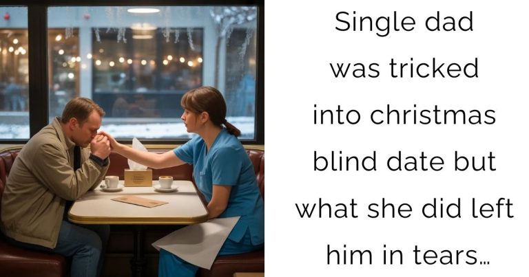 Single dad was tricked into christmas blind date—but what she did left him in tears…