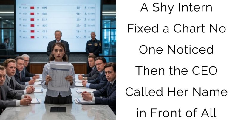 A Shy Intern Fixed a Chart No One Noticed—Then the CEO Called Her Name in Front of All