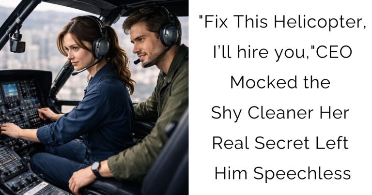 “Fix This Helicopter, I’ll hire you,” CEO Mocked the Shy Cleaner—Her Real Secret Left Him Speechless