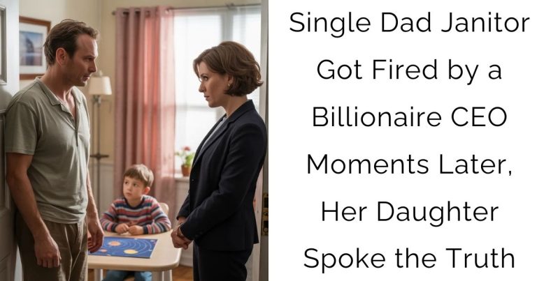 Single Dad Janitor Got Fired by a Billionaire CEO Moments Later, Her Daughter Spoke the Truth