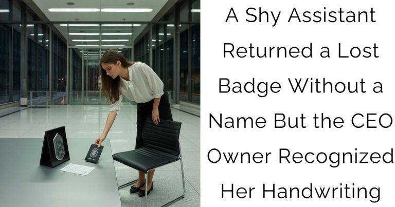 A Shy Assistant Returned a Lost Badge Without a Name—But the CEO Owner Recognized Her Handwriting
