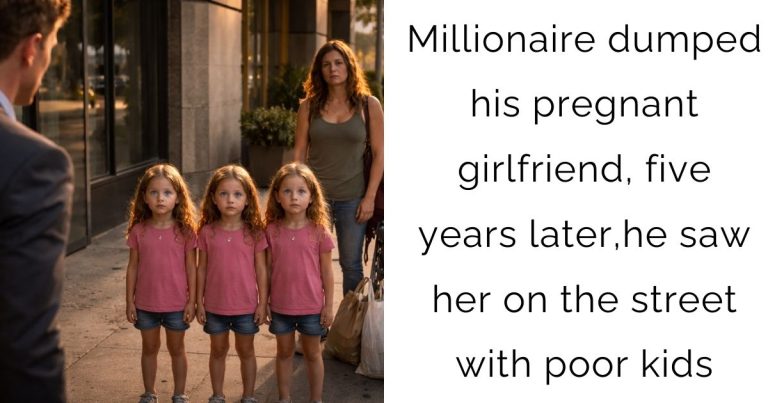 Millionaire dumped his pregnant girlfriend, five years later,he saw her on the street with poor kids