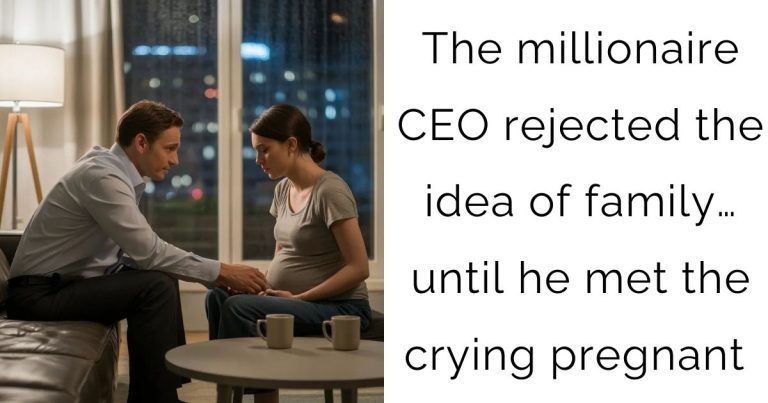 The millionaire CEO rejected the idea of family… until he met the crying pregnant woman!