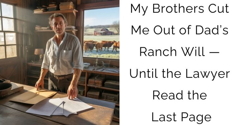 My Brothers Cut Me Out of Dad’s Ranch Will — Until the Lawyer Read the Last Page