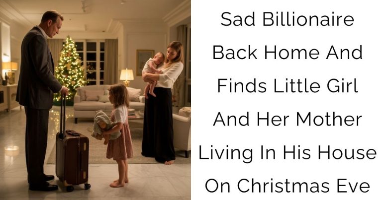 Sad Billionaire Back Home And Finds Little Girl And Her Mother Living In His House On Christmas Eve