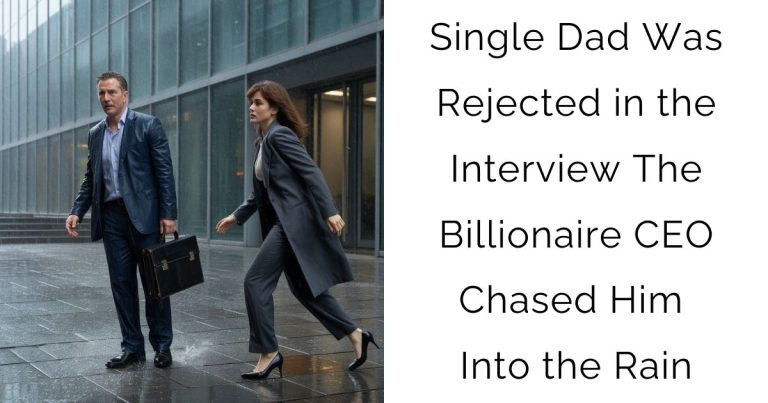 Single Dad Was Rejected in the Interview — The Billionaire CEO Chased Him Into the Rain