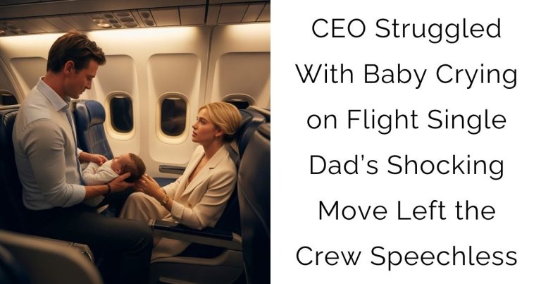 CEO Struggled With Baby Crying on Flight — Single Dad’s Shocking Move Left the Crew Speechless