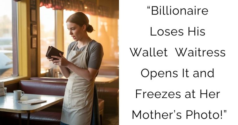 “Billionaire Loses His Wallet — Waitress Opens It and Freezes at Her Mother’s Photo!”