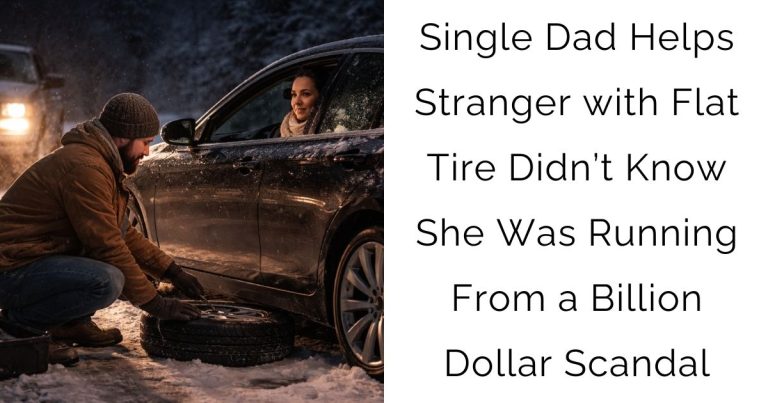 Single Dad Helps Stranger with Flat Tire — Didn’t Know She Was Running From a Billion Dollar Scandal