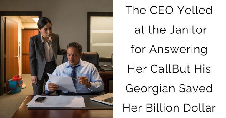 The CEO Yelled at the Janitor for Answering Her Call—But His Georgian Saved Her Billion Dollar