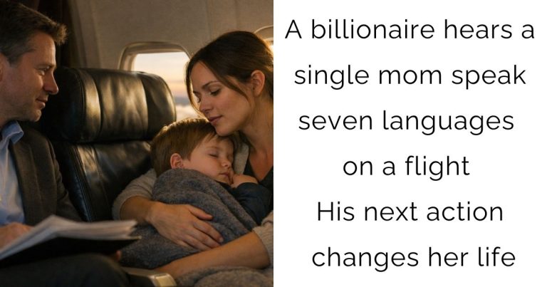 A billionaire hears a single mom speak seven languages on a flight–His next action changes her life