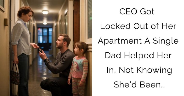 CEO Got Locked Out of Her Apartment — A Single Dad Helped Her In, Not Knowing She’d Been…