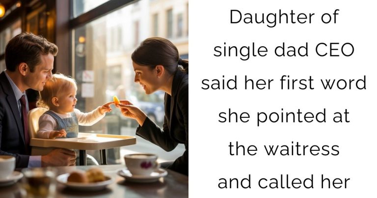 Daughter of single dad CEO said her first word—she pointed at the waitress and called her