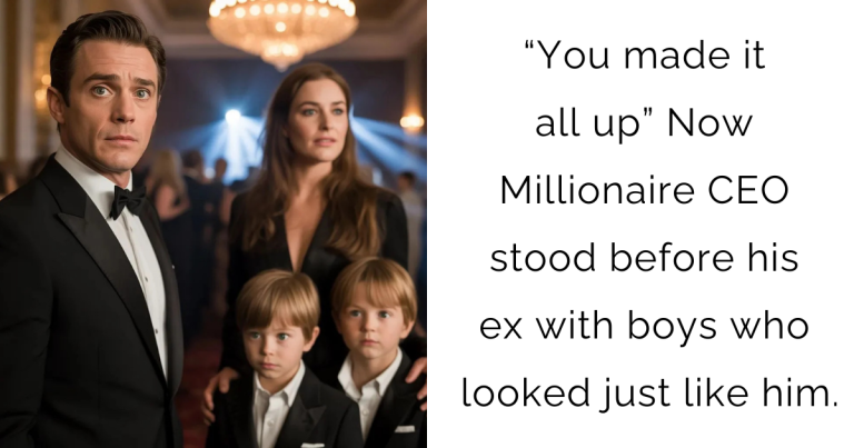 “You made it all up” Now Millionaire CEO stood before his ex — with boys who looked just like him.