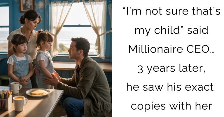 “I’m not sure that’s my child” said Millionaire CEO… 3 years later, he saw his exact copies with her