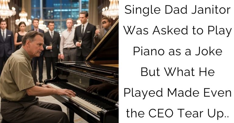 Single Dad Janitor Was Asked to Play Piano as a Joke But What He Played Made Even the CEO Tear Up..