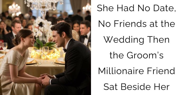 She Had No Date, No Friends at the Wedding — Then the Groom’s Millionaire Friend Sat Beside Her