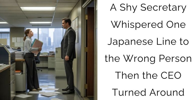 A Shy Secretary Whispered One Japanese Line to the Wrong Person—Then the CEO Turned Around