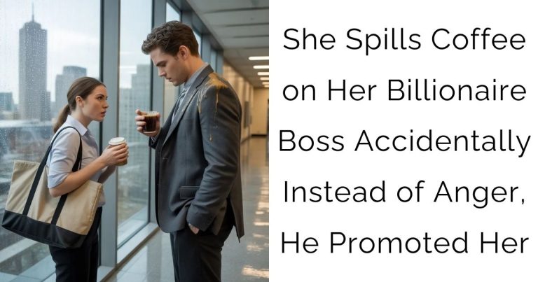 She Spills Coffee on Her Billionaire Boss Accidentally — Instead of Anger, He Promoted Her