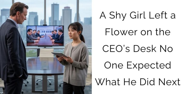 A Shy Girl Left a Flower on the CEO’s Desk—No One Expected What He Did Next