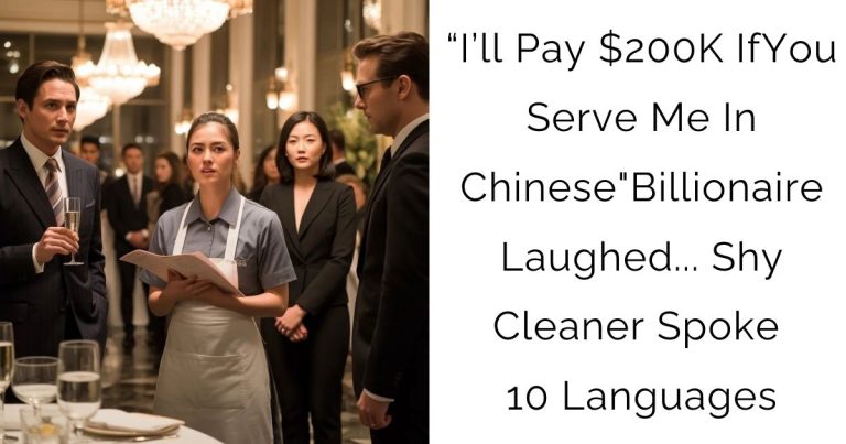 “I’ll Pay $200K If You Serve Me In Chinese”— Billionaire Laughed… Shy Cleaner Spoke 10 Languages