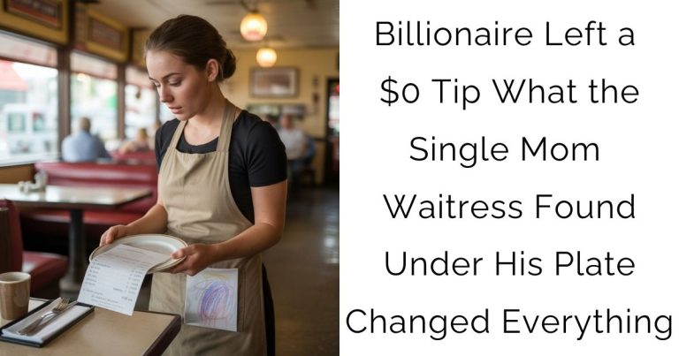 Billionaire Left a $0 Tip — What the Single-Mom Waitress Found Under His Plate Changed Everything