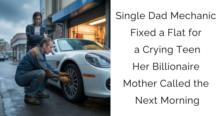 Single Dad Mechanic Fixed a Flat for a Crying Teen — Her Billionaire Mother Called the Next Morning