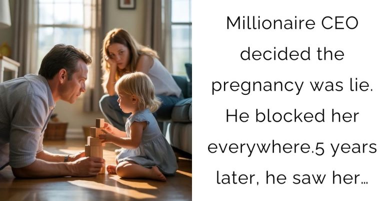 Millionaire CEO decided the pregnancy was lie. He blocked her everywhere. 5 years later, he saw her…