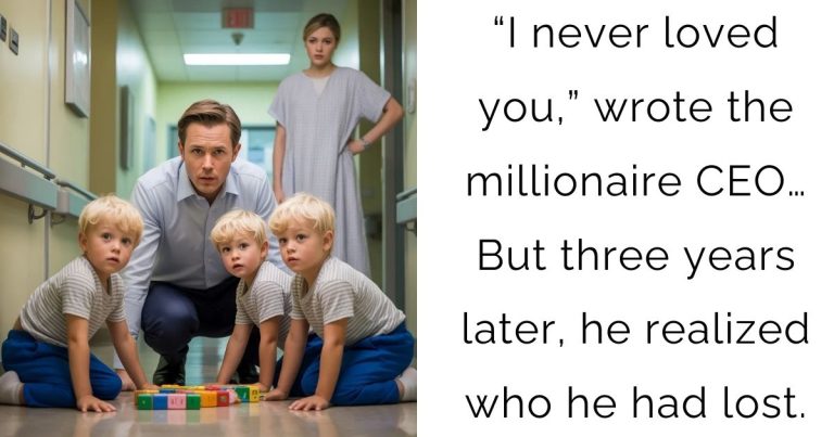 “I never loved you,” wrote the millionaire CEO…But three years later, he realized who he had lost.