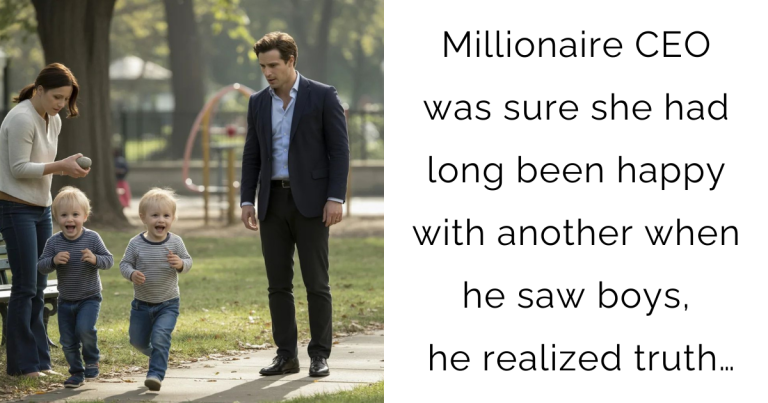 Millionaire CEO was sure she had long been happy with another — when he saw boys, he realized truth…
