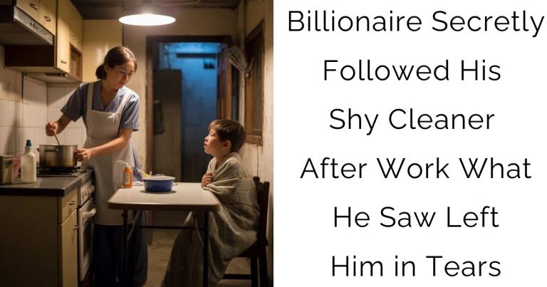 Billionaire Secretly Followed His Shy Cleaner After Work — What He Saw Left Him in Tears