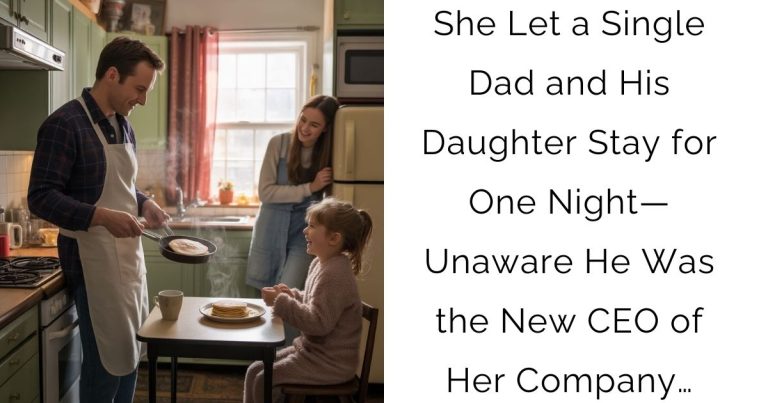 She Let a Single Dad and His Daughter Stay for One Night—Unaware He Was the New CEO of Her Company…