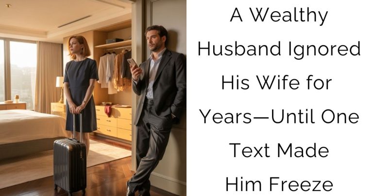 A Wealthy Husband Ignored His Wife for Years—Until One Text Made Him Freeze