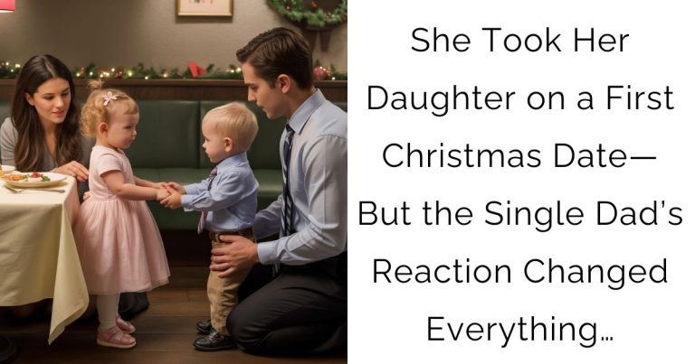 She Took Her Daughter on a First Christmas Date—But the Single Dad’s Reaction Changed Everything…