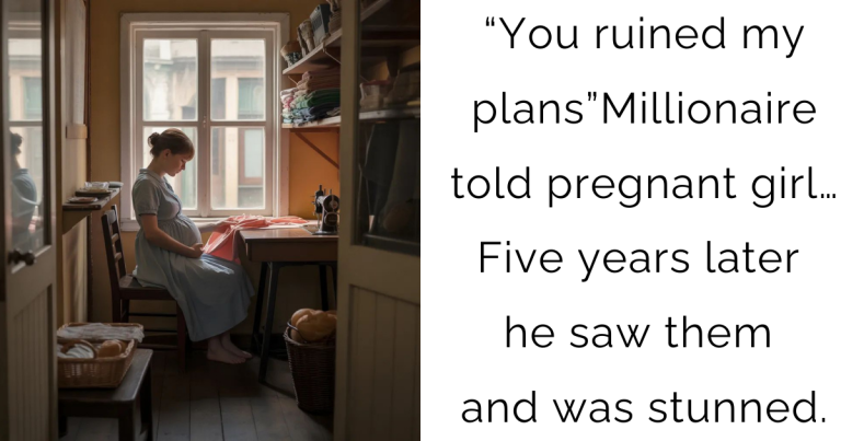 “You ruined my plans” Millionaire told pregnant girl…Five years later he saw them — and was stunned.