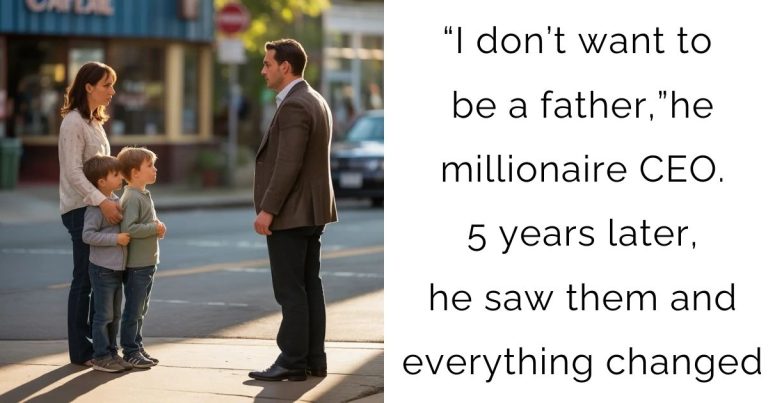“I don’t want to be a father,” he millionaire CEO. 5 years later, he saw them—and everything changed
