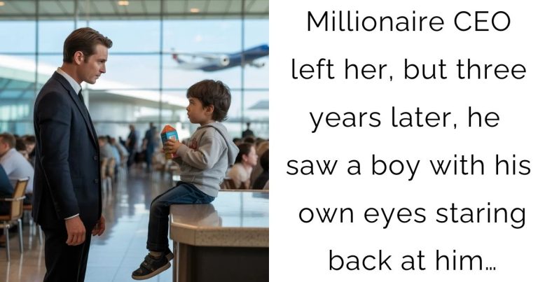 Millionaire CEO left her, but three years later, he saw a boy with his own eyes staring back at him…