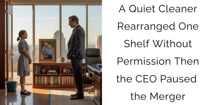 A Quiet Cleaner Rearranged One Shelf Without Permission—Then the CEO Paused the Merger