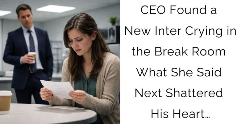 CEO Found a New Inter Crying in the Break Room—What She Said Next Shattered His Heart…