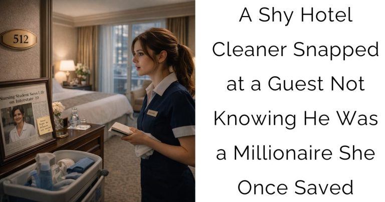 A Shy Hotel Cleaner Snapped at a Guest—Not Knowing He Was a Millionaire She Once Saved