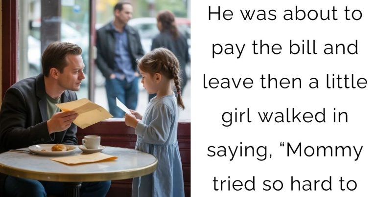 He was about to pay the bill and leave—then a little girl walked in saying, “Mommy tried so hard to